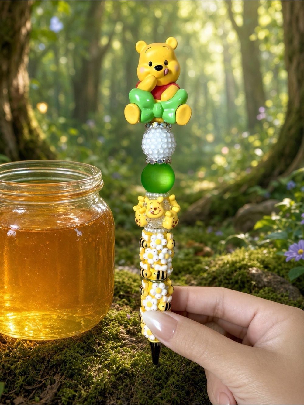 Winnie the Pooh Themed Beaded Pen
